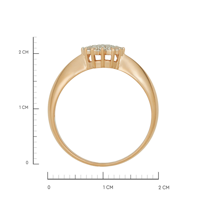 Кольцо из золота 585 пробы c бриллиантами, Л 2213 0732 за 39200