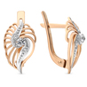 Серьги из золота 585 пробы c фианитами