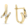 Серьги из золота 585 пробы c фианитами