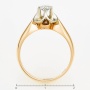 Кольцо из комбинированного золота 583 пробы c 1 бриллиантом Л37049998 фото 4