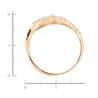 Кольцо из комбинированного золота 585 пробы c фианитами
