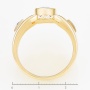 Кольцо печатка из комбинированного золота 750 пробы c 3 бриллиантами Л39067918 фото 4