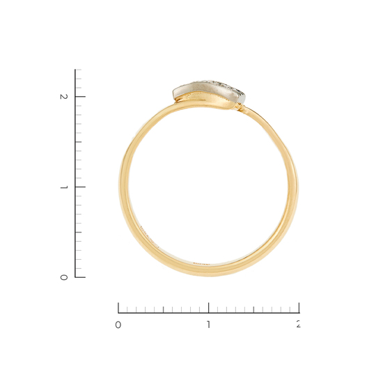 Кольцо из комбинированного золота 750 пробы c 3 бриллиантами, Л09099008 за 11450