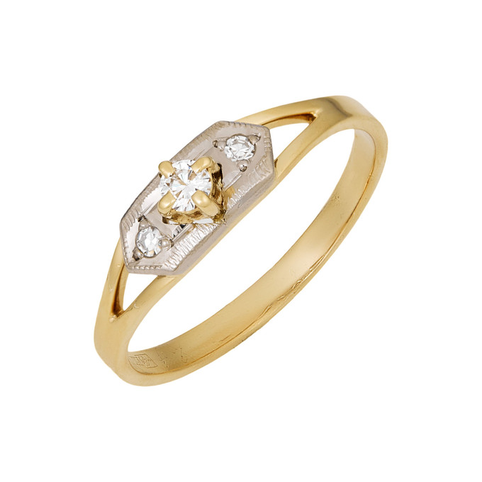 Кольцо из золота 750 пробы c бриллиантами, Л 1615 9396 за 44400