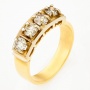 Кольцо из комбинированного золота 585 пробы c 4 бриллиантами Л32069818 фото 1