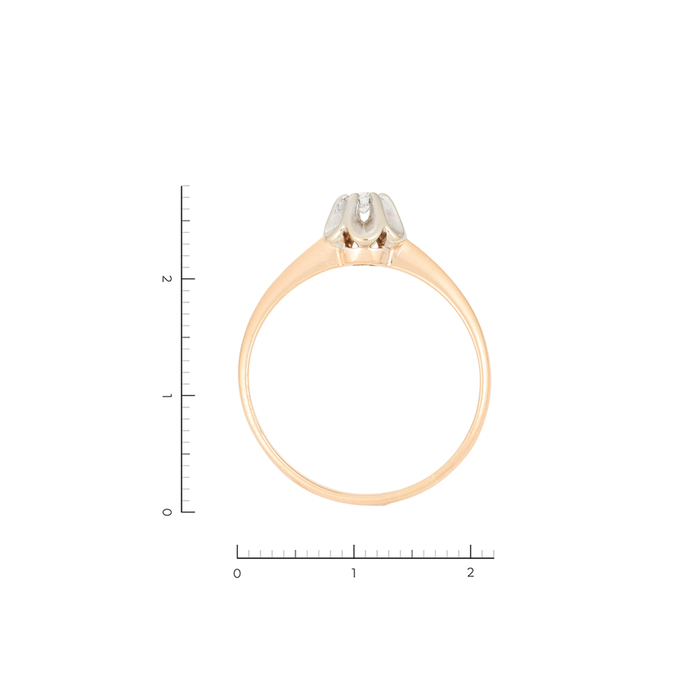 Кольцо из золота 585 пробы c 1 бриллиантом, Л 5103 1153 за 36400