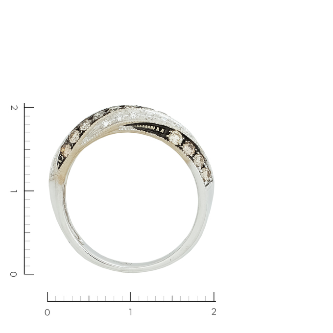 Кольцо из золота 585 пробы c 39 бриллиантами, Л 7302 5769 за 31120