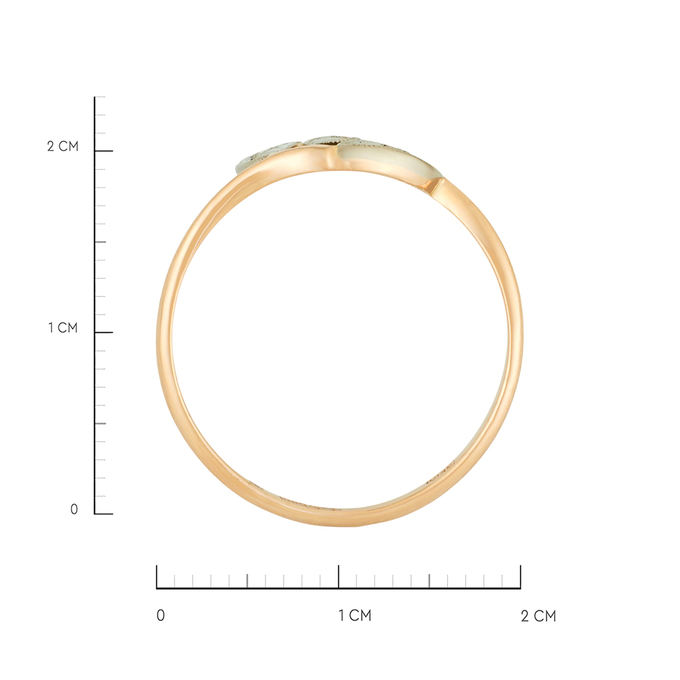 Кольцо из золота 585 пробы c бриллиантами, Л 1615 8802 за 25520