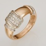 Кольцо из комбинированного золота 585 пробы c 32 бриллиантами 126285 фото 1