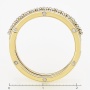 Кольцо из комбинированного золота 585 пробы c 27 бриллиантами Л31106133 фото 4