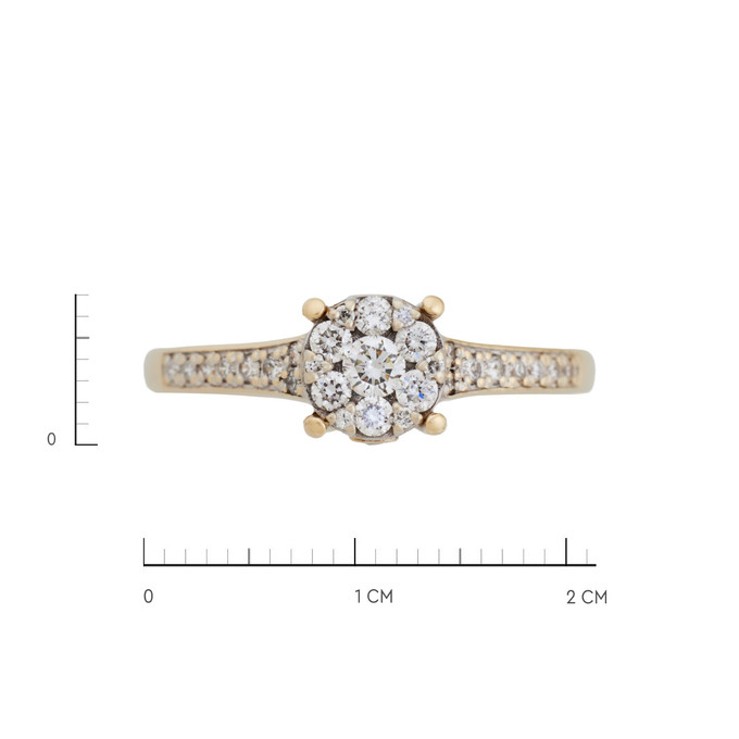 Кольцо из золота 585 пробы с бриллиантами, Л 2011 1810 за 32700