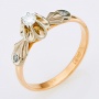 Кольцо из комбинированного золота 585 пробы c 3 бриллиантами Л32029005 фото 1