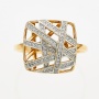 Кольцо из комбинированного золота 585 пробы c 70 бриллиантами Л76004275 фото 2