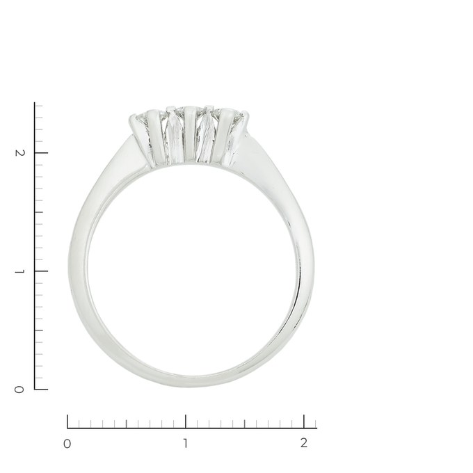 Кольцо из золота 585 пробы c 3 бриллиантами, Л 3706 0486 за 43920