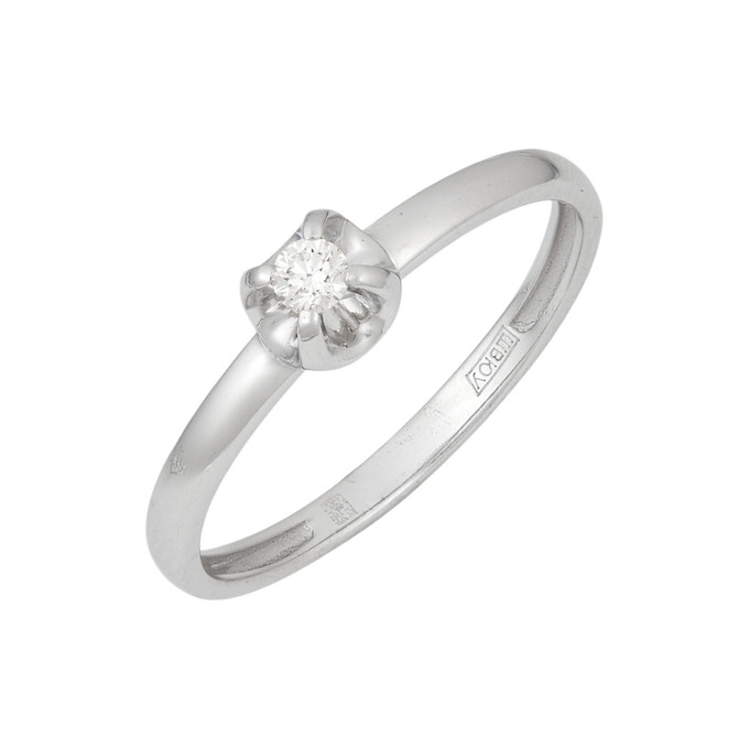 Кольцо из золота 585 пробы c бриллиантом, Л 0408 8249 за 18000