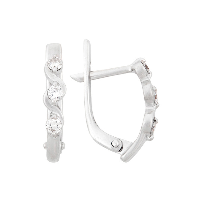 Серьги из золота 585 пробы c бриллиантами, Л 1115 8097 за 32700