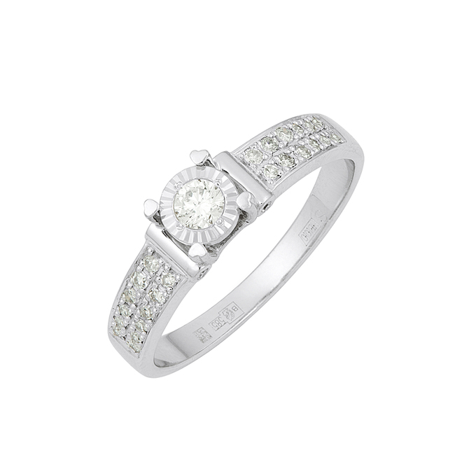 Кольцо из золота 585 пробы c бриллиантами, Л 5104 1689 за 28400