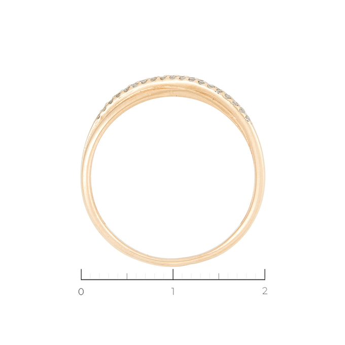Кольцо из золота 585 пробы c 38 бриллиантами, Л 2315 9748 за 20720
