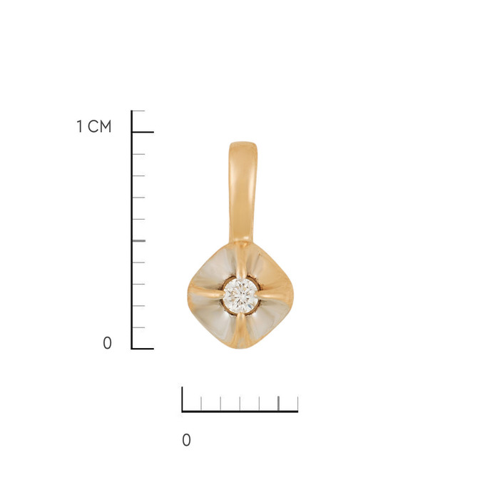 Подвеска из золота 585 пробы c бриллиантом, Л 2812 4657 за 5350