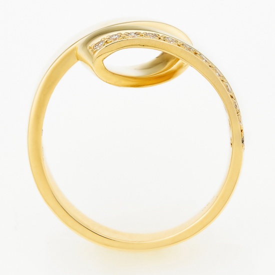 Кольцо из желтого золота 750 пробы c 12 бриллиантами, Л23152321 за 81000