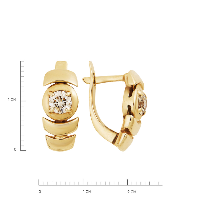 Серьги из золота 585 пробы c бриллиантами, Л 2810 7835 за 81900