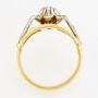 Кольцо из комбинированного золота 750 пробы c 1 бриллиантом Л57026526 фото 3
