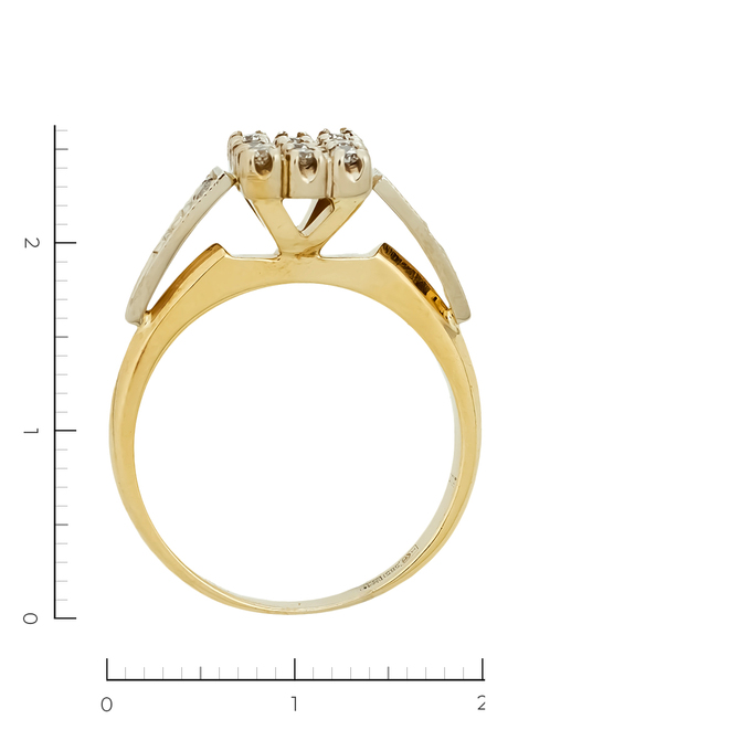 Кольцо из золота 585 пробы c 11 бриллиантами, Л 3207 6453 за 35200