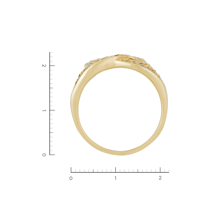 Кольцо из золота 585 пробы c 35 бриллиантами