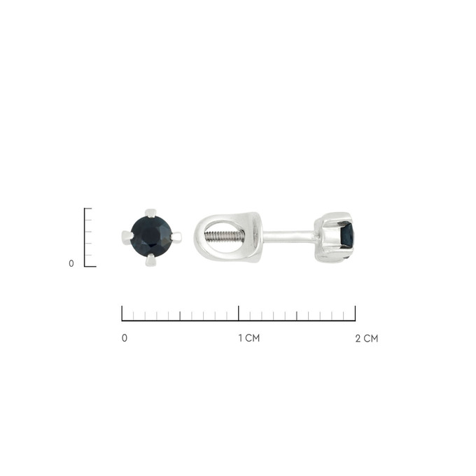 Серьги из золота 585 пробы с сапфирами, Л 1907 4137 за 21900