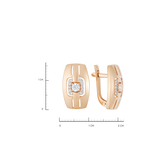 Серьги из золота 585 пробы c 22 фианитами, Л 3706 2973 за 30560