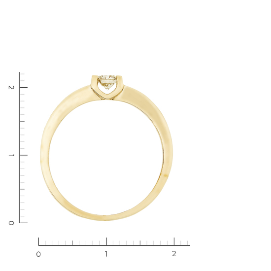 Кольцо из желтого золота 585 пробы c 11 бриллиантами, Л62014144 за 61900