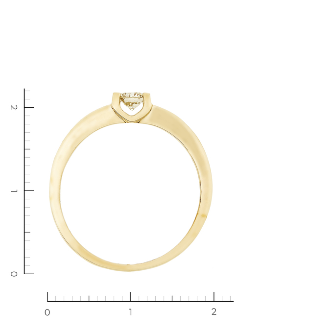 Кольцо из желтого золота 585 пробы c 11 бриллиантами, Л 6201 4144 за 61900