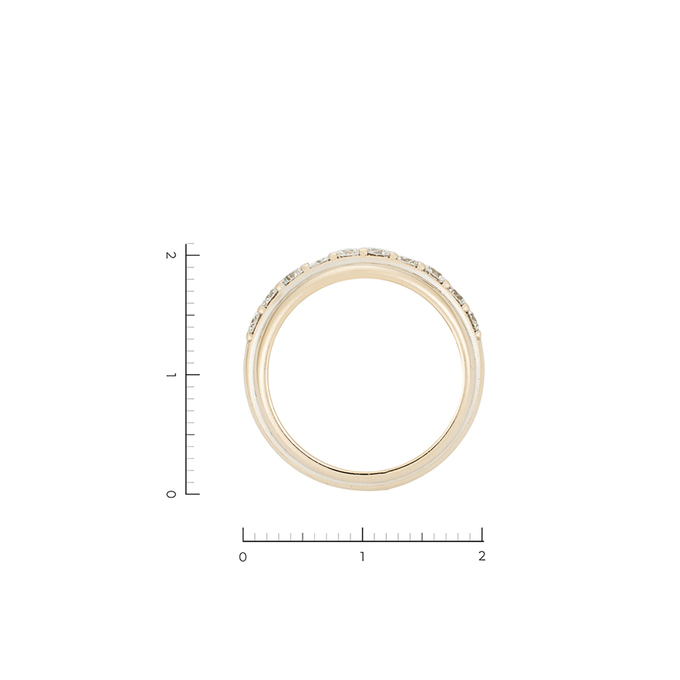 Кольцо из золота 585 пробы c 10 бриллиантами, Л 2810 1886 за 113520