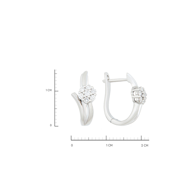 Серьги из золота 585 пробы c бриллиантами, К 0000 5141 за 48400