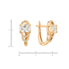 Серьги из красного золота 585 пробы c фианитами