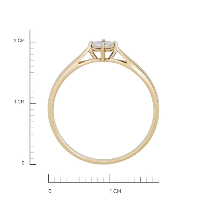 Кольцо из золота 585 пробы c бриллиантом, Л 3507 0085 за 15920