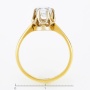 Кольцо из комбинированного золота 750 пробы c 1 бриллиантом Л09090540 фото 4