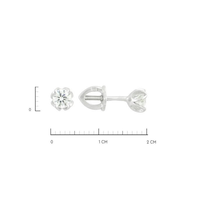 Серьги из золота 585 пробы с бриллиантами, Л 2813 5177 за 91000