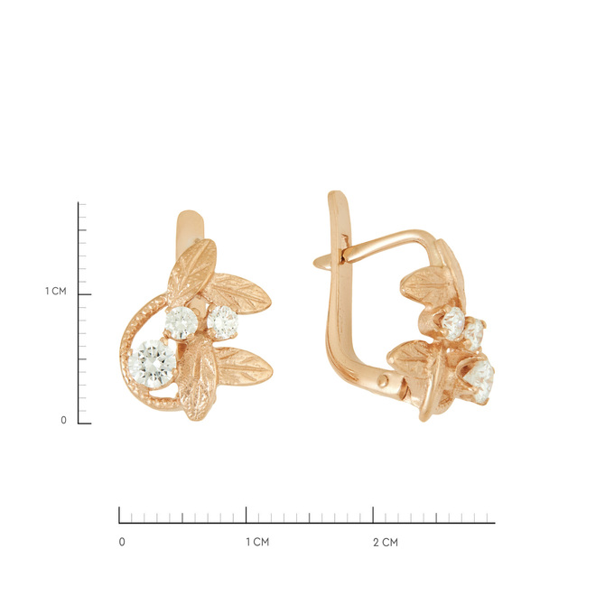 Серьги из золота 585 пробы c бриллиантами, Ц О007 2640 за 135000