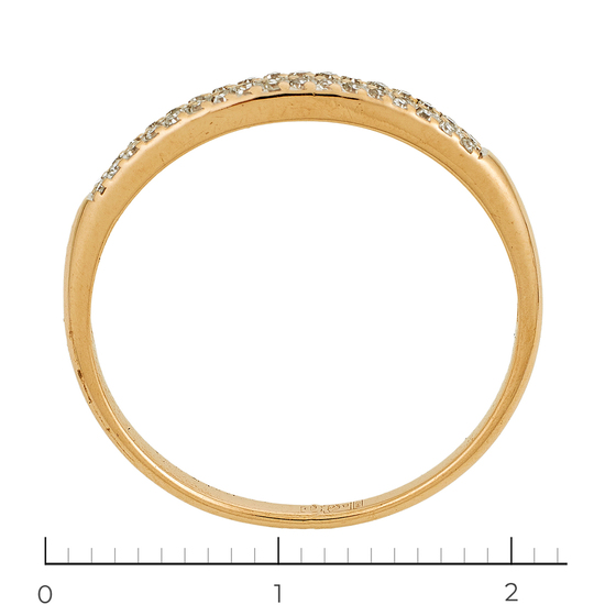 Кольцо из комбинированного золота 585 пробы c 34 бриллиантами, Л35055622 за 11940