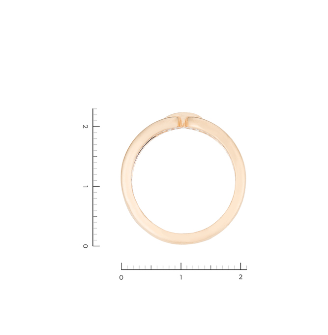 Кольцо из золота 585 пробы c 12 бриллиантами