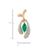 Подвеска из золота 585 пробы c изумрудом и бриллиантами