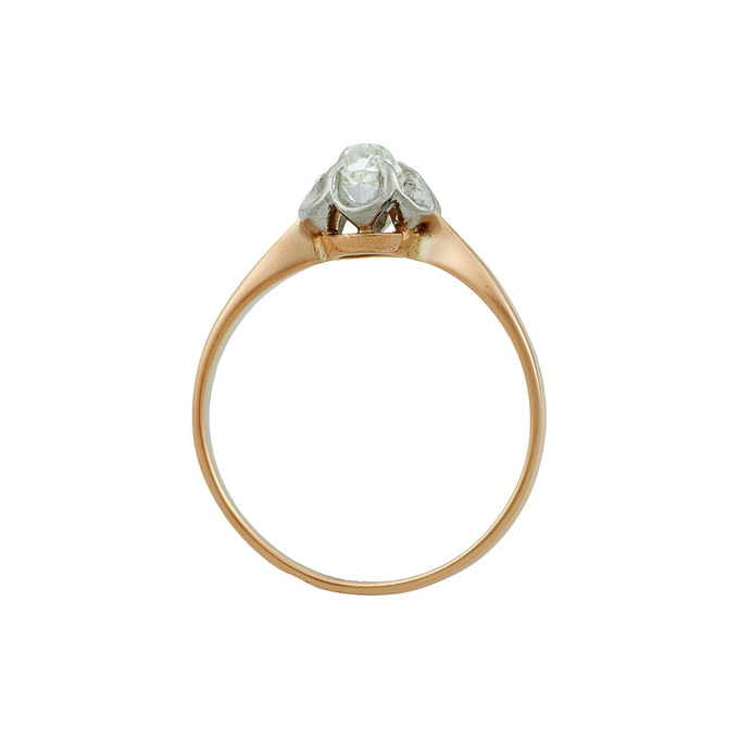 Кольцо из золота 583 пробы c бриллиантом, Л 2812 2890 за 96000