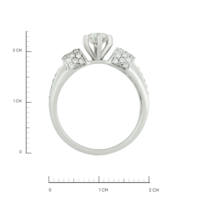 Кольцо из золота 750 пробы c бриллиантами, Л 2009 9706 за 155000