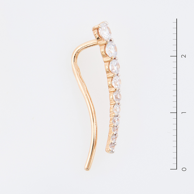 Серьги из золота 585 пробы c фианитами