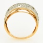 Кольцо из комбинированного золота 585 пробы c 98 бриллиантами Л45066747 фото 3