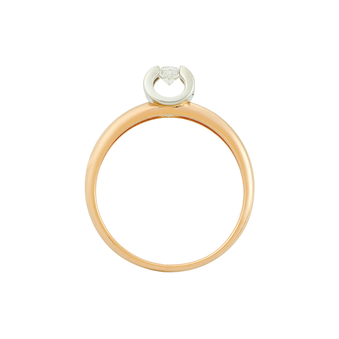 Кольцо из золота 585 пробы c бриллиантом, Л 4508 3838 за 29200