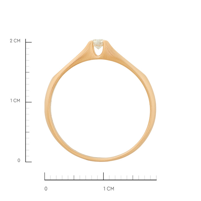 Кольцо из золота 585 пробы c бриллиантом, Л 3506 6308 за 23600