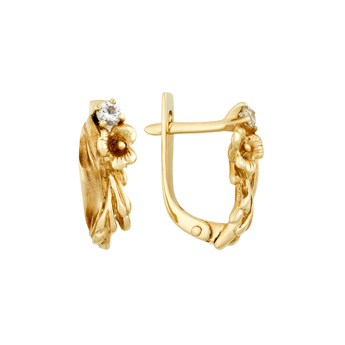 Серьги из золота 585 пробы c бриллиантами, К 0000 3819 за 41800