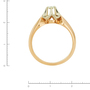 Кольцо из комбинированного золота 583 пробы c 1 бриллиантом Л05139843 фото 4